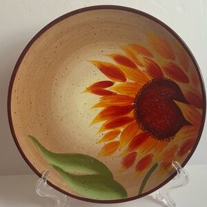 Pfaltzgraff Evening Sun 9” Salad Plate Red Orange Sunflower Replacement Retired